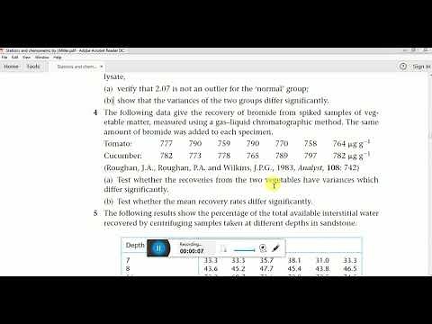F-Test using Minitab for Chemsit's