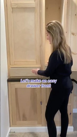 How to make an easy drawer front - finish with paint or stain and add your hardware! #DIY