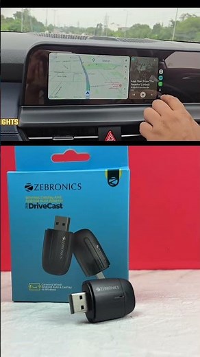 Zebronics Drive Cast Wireless 🛜 Carplay Android Auto Adapter