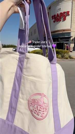 TJ’s New Lavender Tote — here💜🎀 미국 트죠 라지 캔버스백 라벤더 신상