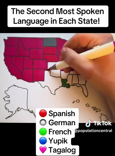 Second Most Spoken Languages Across USA States