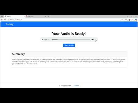 Audiofy Live Demo