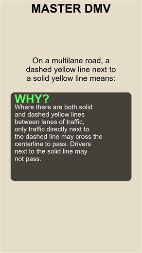 On a multilane road a dashed yellow line next to a solid yellow line means