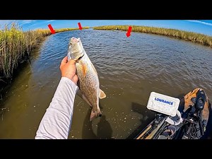 REDFISH 101 ** How to Fish TINY Creeks for LIMITS of REDFISH **
