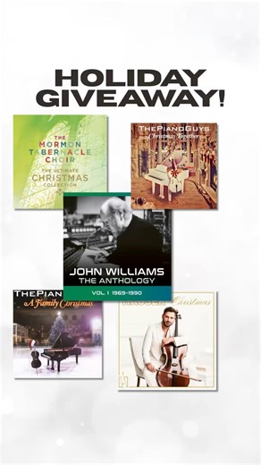 🎁 HOLIDAY GIVEAWAY🎁 https://sonymasterworks.lnk.to/holidaygiveawayFP Enter to win a collection of Masterworks holiday albums💿 Must be following Sony Masterworks🎄 ⭐️"John Williams The Anthology Vol. 1 1969-1990" CD Box Set ⭐️HAUSER "Christmas" ⭐️The Piano Guys “Christmas Together” ⭐️The Piano Guys “A Family Christmas” ⭐️The Mormon Tabernacle Choir “The Ultimate Christmas Collection” Ends December 17 at 11:59pm eastern. Open to US residents only | Sony Masterworks