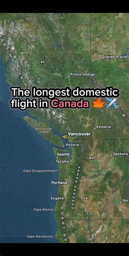 1.2M views · 5.6K reactions | The longest domestic flight in Canada � | Flight and routes Every day | Facebook