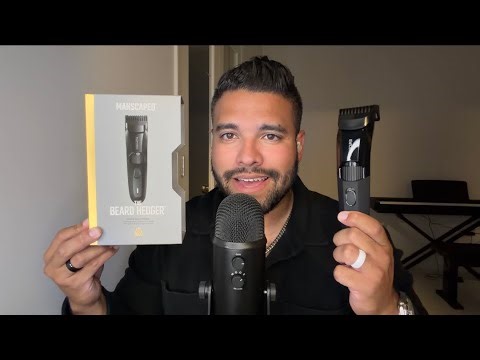 ASMR Unboxing Manscaped Beard Trimmer - Tapping and Soft Whispers