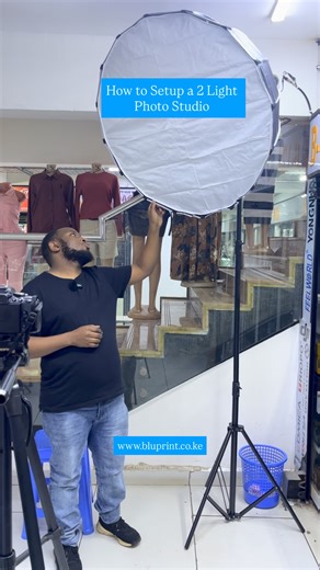 BluPrint on Instagram: "Perfect lighting, every time! Here’s how to set up a simple two-light photo studio. www.bluprint.co.ke #PhotographyTips #StudioLighting #TwoLightSetup #PhotographyHacks #LightSetup #PortraitPhotography #ContentCreator #PhotographyStudio #LightingTips #PhotoTips"