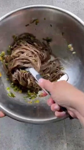 Korean Buckwheat Soba Noodles with Perilla Oil