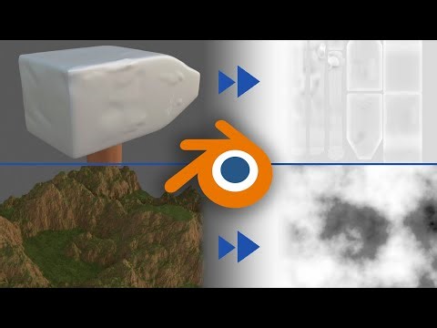 Blender 4.3 - Bake Displacement/Height Map [Mesh Details to Image file]