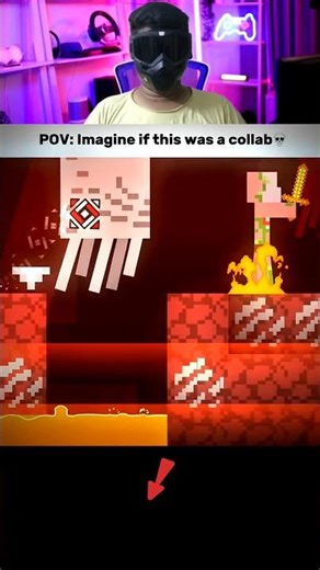 Minecraft x Geometry Dash is INSANE! 💀 #shorts