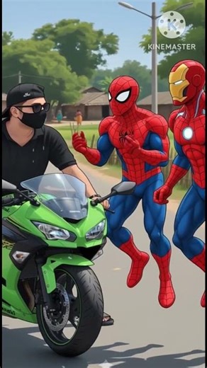 big fight scene between iron man and spider man 😂🤣🤣