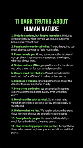 Dark Truths About Psychology You Need to Accept #Psychology #HumanNature #Truth
