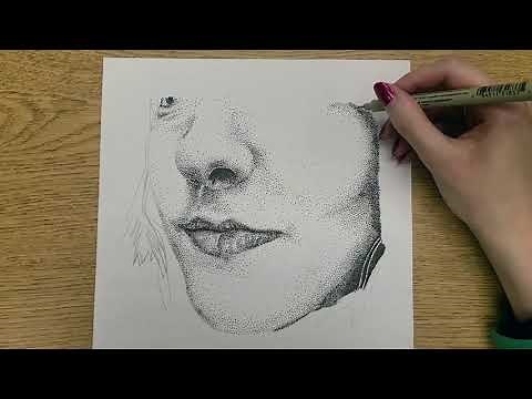 Easy Way to Make a Stippled Portrait Drawing
