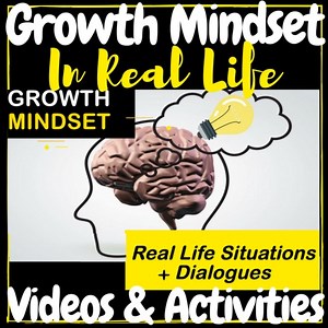 Life Skills Growth Mindset Real Life Situations Video & Activities