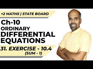 Class 12 | Ex - 10.4 | Sum No. 1 | Ordinary Differential Equations | State Board | ram maths