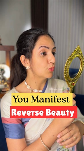 Mahima Mor on Instagram: "One Mistake is Manifesting Reverse Beauty🫣 2026 is the masterpiece I’m creating ✨ Dream year 2026: Day 16/21 Radhe Krishna 🙏✨ Mangalani Bhavantu 🪷 [Radhe Krishna, Krishna consciousness, Krishna love, beauty mantra, reverse manifestation] #radhekrishna #beautymantra #glowingskintips"