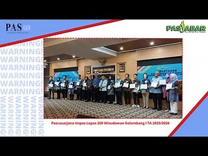 Pascasarjana Unpas Lepas 269 Wisudawan Gelombang I TA 2025/2026