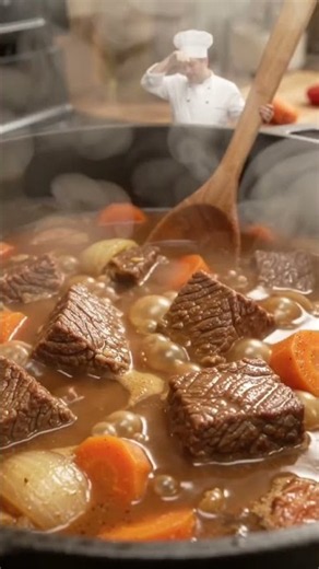 Tiny Chef Makes GIANT Hungarian Goulash! Full recipe in the description!