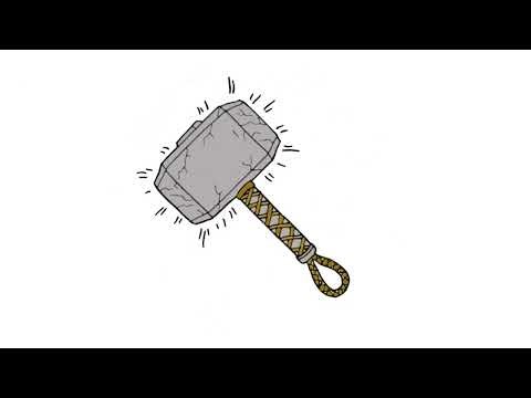 Mjölnir Drawing Tutorial : Step-by-Step Digital Art for Beginners | Drawing Mjölnir (Thor's Hammer)