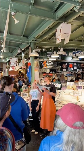 Seattle’s most iconic ritual: catch, toss, repeat 🐟🔥 at Pike Place Fish Market
