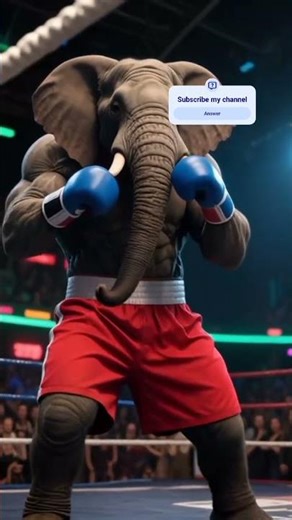 Ai Boxing #boxing #sports #kickboxing elephant vs tiger boxing match