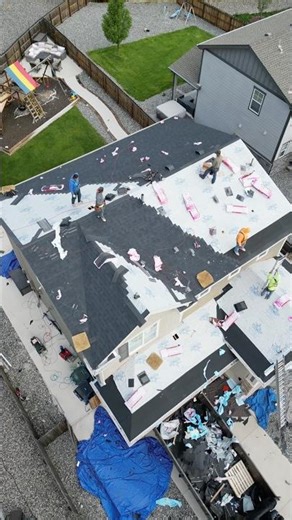 Drone captures this roof almost finished! 🏡 #roofing #construction