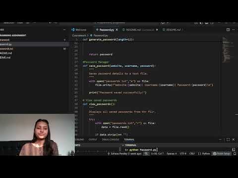 Explaination of the code Password Generator and Manager