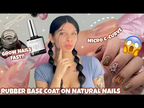 How To Apply Rubber Base Gel On Natural Nails | Modelones Rubber Base & Top Coat Set From Amazon