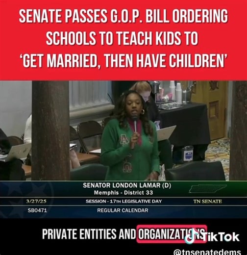168K views · 6.6K reactions | WATCH: “A step too far… indoctrination… teaching kids you’re less than if you’re a single parent… offensive…” @SenAkbari & @SenatorLamar rip @janicebowlingtn’s “Success Sequence” bill requiring schools to teach kids to graduate-work-get married-have kids to be a “success”樂 | The Tennessee Holler | Facebook