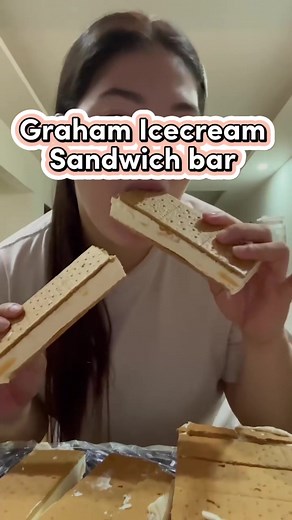 Graham Sandwich Icecream Sobrang sarap neto!!! #Graham #icecreamsandwich #icecreambar #grahamcrackers #dessertrecipe #dessertideas #desserts #sweets #recipeshare #reelsfyp #reelsvideo #recipereels #dessertreels | Marian Vlogs