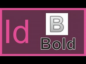Indesign Tutorial : How to fake a bold style in Indesign in 2 minutes