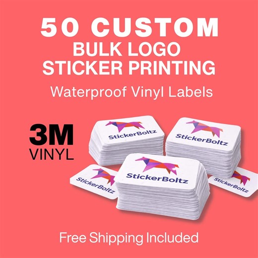 3M Bulk Custom Logo Sticker Printing – Waterproof Vinyl Labels - Etsy