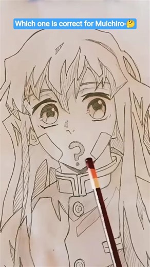 ✨Which one is correct for Muichiro-💖 DEMON SLAYER🤔無一郎#art​ #shorts​#drawing​#demonslayer​#無一郎​