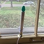 Window Candles with Timer – Electric Christmas Candles for Windows, Brass Base with Extra Weight, UL Listed (Set of 4) + 2 Replacement Bulbs