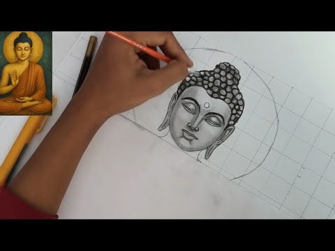 Bhagwan Buddha Portrait Drawing – Realistic Pencil Art of Vishnu’s Ninth Incarnation