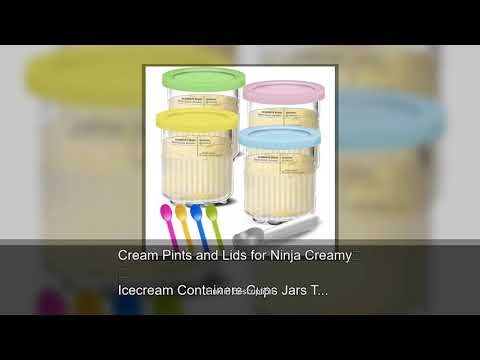 Cream Pints and Lids for Ninja Creamy Icecream Containers Cups Jars Tubs Compatible with NC501