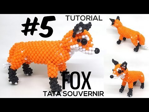 Tutorial How to Bead Fox Part 5/Kerajinan Manik Manik /Beadcraft