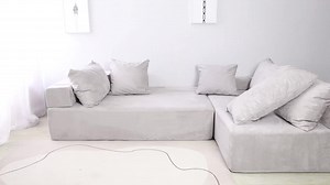 Easy Assembly Convertible Modular Sectional Sofa Chaise L-Shaped Corner Comfy Upholstered Bed Living Room Furniture Sofa Couch