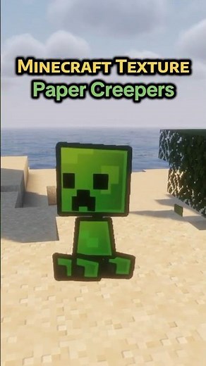 Minecraft Paper Creeper texture pack! #minecraft #minecrafttexturepack #minecrafttexturepacks
