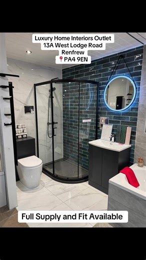 Get your dream Bathroom at a affordable Price 😍✨. Visit Our Showroom - 13A West Lodge Road Renfrew 📍PA4 9EN. A Wide Range of different Products to choose from on Display. ✅ Full Supply and Fit Services Available across most areas of Glasgow ✅ Free Quotes available in Stock ✅ Free Home Surveys Available within Radius #fyp #foryoupage❤️❤️ #glasgow #Bathroom #homedecor