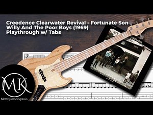 Creedence Clearwater Revival - Fortunate Son (Bass Cover) (Lesson w/ Tabs)