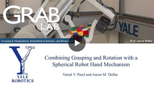 "Sphinx Hand: A Spherical Robot Hand with Rotation and Grasping Capabilities" | Vatsal Patel posted on the topic | LinkedIn