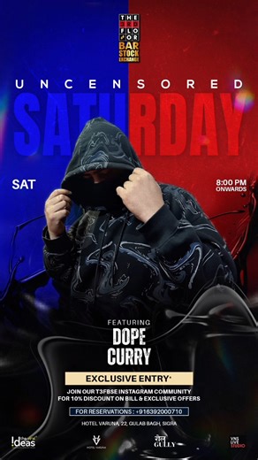The 3rd Floor Bar Stock Exchange on Instagram: "Who said Saturday are slow? Dope Curry is here to flip the script. 🎧⚡🔥 Location: The 3rd Floor Bar Stock Exchange Address : Hotel Varuna, 22, Gulab Bagh, Sigra, Varanasi Landmark: Opposite Sigra Police Station Contact: +916392000710 #partymodeon #partytime #nightlife #weekendplans #chillout #happyhourspecials #goodtimes #djmix #bollywoodsongs #bollytech #indobollywood #trendingnow #trendingpost #BSEVaranasi #The3rdfloor #BarStockExchange #The3rdf
