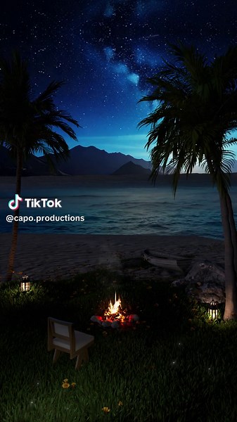 #beach #peaceful #view #night #home #relaxingplaces #naturescenery #naturelover #cozyathome #amazingview #asmr #relaxing #music #videobackground #fire #foryou #mountains #fyp #tranquility #aesthetic #ocean
