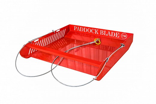 Paddock Blade Horse Manure Collector Cherry Red | Premium Australian Made