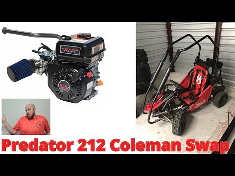 Coleman CK-100 S 212 Predator Swap ‪@harborfreight‬ ‪@ColemanPowersportsUSA‬
