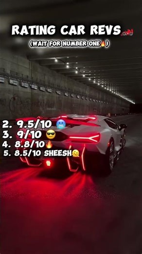 Rating Car Revs From 1–10 🔊🏎️ | Which One Sounds the Best?#shorts #ytshorts