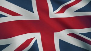 British UK Flag. National textured flag of the United Kingdom of Great Britain. Seamless Looping Animation