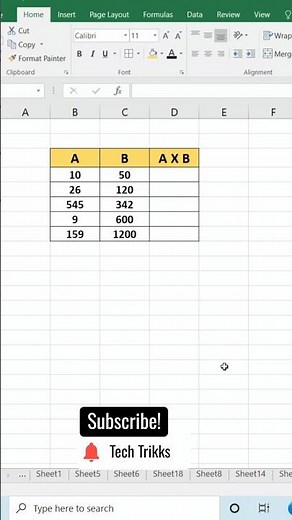 How To Multiply Numbers In Excel #excel #exceltips #exceltricks #shorts